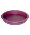 Tradineur - Molde redondo bajo de silicona 22 x 3.4 cm,  recipiente para horno, repostería, bizcochos, tartas, pasteles