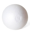 Tradineur - Bola de poliestireno expandido, porexpan, técnica de lentejuelas, servilletas, fieltro, manualidades, decoración, artesanía, proyectos escolares, hogar (Blanco - Ø 15 cm)