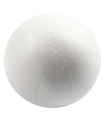 Tradineur - Bola de poliestireno expandido, porexpan, técnica de lentejuelas, servilletas, fieltro, manualidades, decoración, artesanía, proyectos escolares, hogar (Blanco - Ø 15 cm)