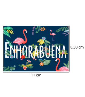 Postal "Enhorabuena" para regalar a tus seres queridos en cumpleaños u otras celebraciones. 14 x 20 x 0,2 cm