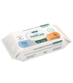 Tradineur - Papel higiénico húmedo desechable, formato familiar, biodegradable, apto para inodoro, WC, suave, hidratante, enriquecido con aloe vera y camomila, 60 uds