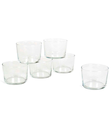 Tradineur - Juego de 12 vasos, 23 cl "Bodega". Pack de 12 vasos de cristal templado, resistente, ligero, aptos para lavavajillas