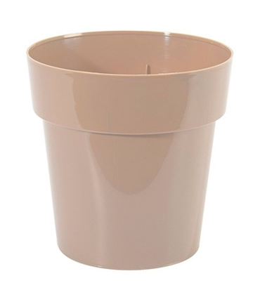 Tradineur - Maceta de plástico redonda, aro ancho, macetero, tiesto, recipiente para plantas, flores, balcón, terraza, hogar, 890 ml, 12 x 12 cm, color aleatorio