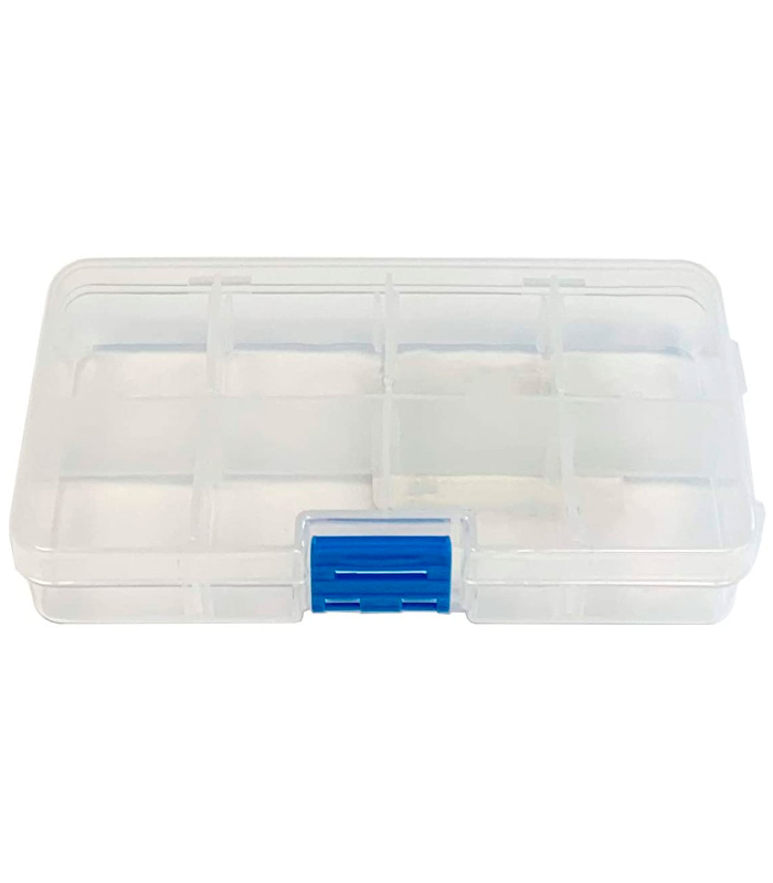 Caja organizadora multiusos nº 19 de plástico con separadores, 8 compartimentos, almacenaje de tornillos, tuercas, accesorios pesca, 2,7 x 13,7 x 7 cm