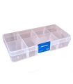 Caja organizadora multiusos nº 19 de plástico con separadores, 8 compartimentos, almacenaje de tornillos, tuercas, accesorios pesca, 2,7 x 13,7 x 7 cm