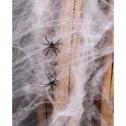 Tradineur - Telaraña decorativa 20g para halloween - Fabricado en poliéster - Adorno para decoración - Color blanco