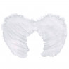Tradineur - Alas de ángel con plumas y tirantes elásticos, complemento para disfraz de halloween, carnaval, cosplay, fiestas, na
