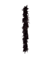 Tradineur - Boa de plumas, accesorio de disfraz, charlestón, años 20, carnaval, Halloween, fiesta temática, decoración (Negro, 2 metros)