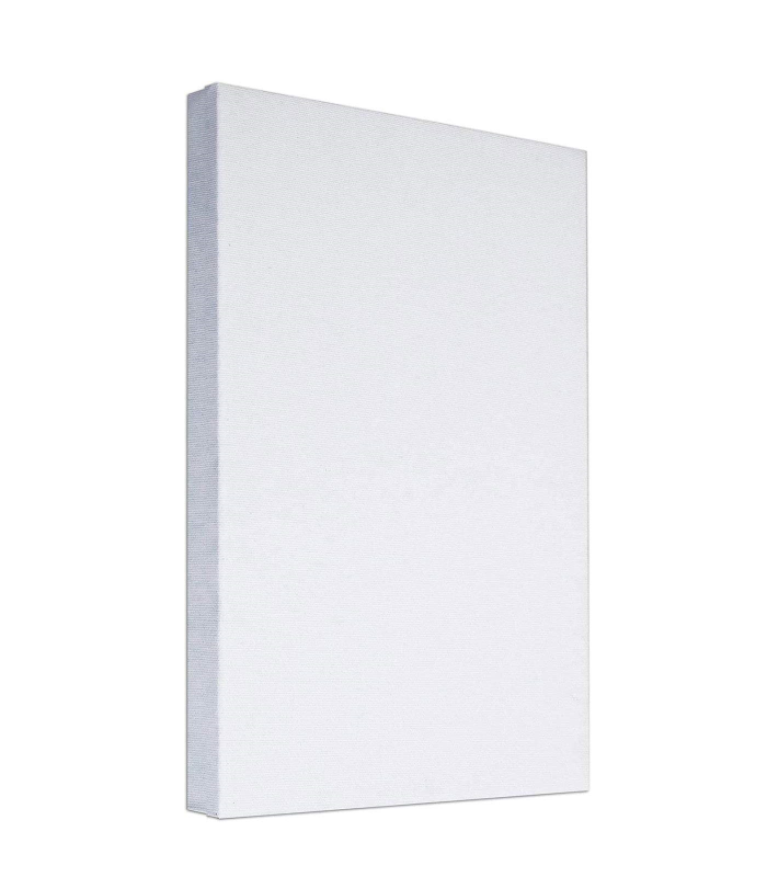 Tradineur - Lienzo grueso blanco preestirado para pintar, 100% algodón, listones de madera, apto para todo tipo de pinturas, óleo, acrílica, 80 x 110 x 3,5 cm