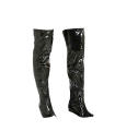 Par de cubre botas de color negro para jóvenes y adultos para carnaval, halloween, fiestas, celebraciones. Altura: 65 cm