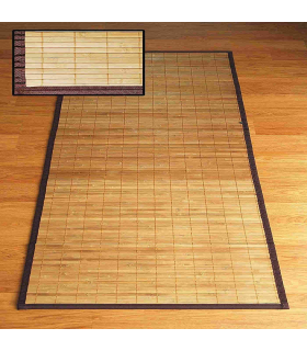 Tradineur - Alfombra pasillera de bambú de 67x250 cm, ideal para hogar o trabajo. Moqueta de bambú para cocina, pasillo,dormitorio.Alfombra de bambú para interior o exterior.