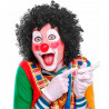 Tradineur - Peluca negra de payaso, fibra sintética, unisex, complemento para disfraz de carnaval, Halloween, cosplay, fiestas d
