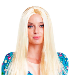 Tradineur - Peluca rubia extralarga para mujer, fibra sintética, complemento para disfraz de carnaval, Halloween, cosplay, fiestas (Adulto)