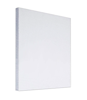 Lienzo para pintar en blanco, 100% algodón, preestirado 280 g/m2, listones de madera, apto para todo tipo de pinturas, óleo, acrílica, (50 x 50 cm)