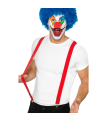 Tirantes poliéster, complemento para disfraz de payaso, mimo, trajes, carnaval, halloween, cosplay, fiesta, talla única, adulto, rojo