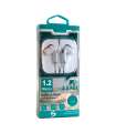 Tradineur - Auriculares con micrófono - Control de volumen - Jack 3,5 cm - Compatible con Pods, Móviles, Tablets y PC - Música es Estéreo - Color Blanco