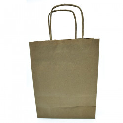 Tradineur - Pack de 50 bolsa Kraft "S" - Ideal para guardar tus regalos, fin de año, año nuevo, Navidad - 24 x 32 cm - Color Nat