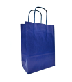 Tradineur - Pack de 50 bolsa Kraft "XS" - Ideal para guardar tus regalos de navidad, fin de años o año nuevo - 18 x 24 cm - Color Azul