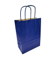 Tradineur - Pack de 50 bolsa Kraft "XS" - Ideal para guardar tus regalos de navidad, fin de años o año nuevo - 18 x 24 cm - Color Azul