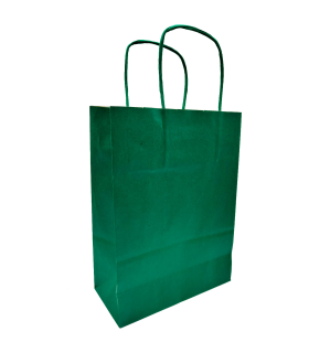 Tradineur - Pack de 50 bolsa Kraft "XS" - Ideal para guardar tus regalos de navidad, fin de años o año nuevo - 18 x 24 cm - Color Verde