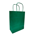 Tradineur - Pack de 50 bolsa Kraft "XS" - Ideal para guardar tus regalos de navidad, fin de años o año nuevo - 18 x 24 cm - Color Verde