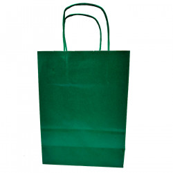 Tradineur - Pack de 50 bolsa Kraft "XS" - Ideal para guardar tus regalos, fin de año, año nuevo, Navidad - 18 x 24 cm - Color Ve