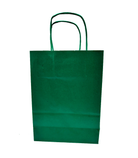 Tradineur - Pack de 50 bolsa Kraft "XS" - Ideal para guardar tus regalos de navidad, fin de años o año nuevo - 18 x 24 cm - Color Verde