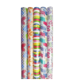 Tradineur - Pack de 5 rollos de papel de regalo, modelo Todo Año, láminas, hojas para envolver regalos, cumpleaños, Navidad, 70 x 200 cm, diseños surtidos