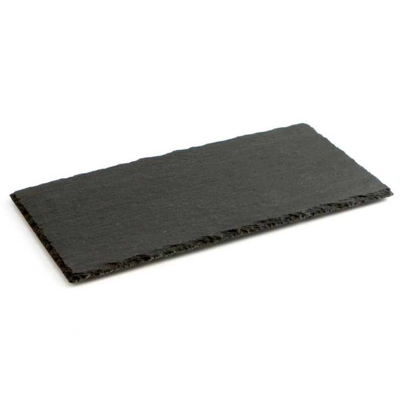 Tradineur - Plato de Pizarra Rectangular, Bandeja para hosteleria, servicio y degustación, Canto rústico, Tabla de Piedra Natura Tradineur - Plato de Pizarra Rectangular, Bandeja para hosteleria, servicio y degustación, Canto rústico, Tabla de Piedra Natura