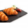 Tradineur - Plato de Pizarra Rectangular, Bandeja para hosteleria, servicio y degustación, Canto rústico, Tabla de Piedra Natura