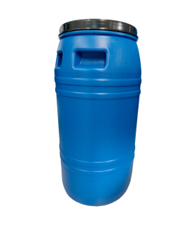 Tradineur - Bidón / Barril cilíndrico para el almacenamiento de alimentos - Fabricado en PVC - Envase grande para el transporte o almacenamiento - 100 L - Color Azul