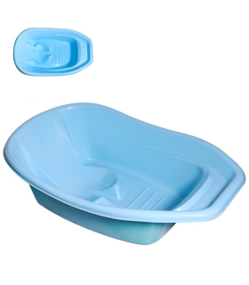 Tradineur - Bañera de plástico para bebés de 0 - 12 meses, higiene, baño, limpieza, bebés, niños - 70 x 42 x 23 cm, color aleatorio