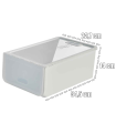 Tradineur - Caja de zapatos - Fabricado en plástico - Ideal para la organización y guardado de calzados - 14 x 23,7 x 34,5 cm - Color Blanco