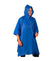 Tradineur - Poncho impermeable con capucha para deportes - Fabricado 100% poliéster - Alta densidad y revestimiento - Talla XL - XXL (Color Azul)