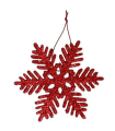 Tradineur - Copo de nieve colgante con glitter, plástico, purpurina brillante, adorno, árbol de Navidad, decoración festiva, hogar, Ø 10 cm, color aleatorio