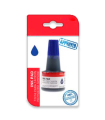 Tradineur - Bote de tinta con tampón - Bote fabricado en plástico - Capacidad de 30 ml - Color azul - Modelo aleatorio