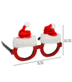 Tradineur - Gafas navideñas con diseño de gorro navideño Santa Claus - Fabricado en poliéster y plástico - 9,5 x 15 cm 