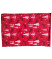 Tradineur - Salvamantel de poliéster decorado, Navidad, mantel individual, alfombrilla rectangular de mesa, adornos festivos (Rojo, 29 x 45 cm, diseño aleatorio)