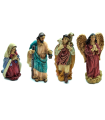 Tradineur - Set de 10 Figuras del Nacimiento del Jesús - Fabricado en Resina - Decoración para temporada Navideña - 12,5 - 6 cm