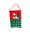 Tradineur - Calendarios de Adviento Navideño - Fabricado en Poliéster - Decoración para temporada navideña - 45 x 29 cm