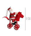 Tradineur - Colgante navideño de Papá Noel a caballo - Fabricado en Metal y resina - Decoración para temporada navideña - 9 x 3 x 9 cm - Modelo Surtido