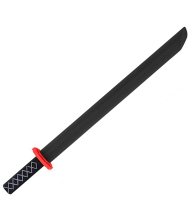 Tradineur - Katana de juguete de espuma eva, espada blanda para niños, complemento de disfraz de ninja, Carnaval, Halloween, fiestas, 75 cm, color aleatorio