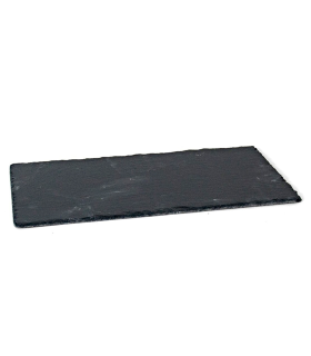 Pack de 6 bandejas de pizarra rectangulares 30 x 15 cm. Platos llanos, tablas de piedra natural para servir alimentos, quesos, aperitivos