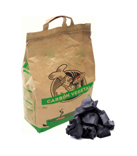 Tradineur - Saco de 3 kg de Carbón Vegetal - Ideal para la barbacoa al aire libre - ¡Combina este carbón con pescado, ternera, cordero y cerdo!

