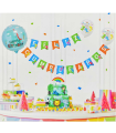 Set de guirnalda con globos coloridos de látex, feliz cumpleaños, dinosaurios, niños, fiestas, celebraciones (21 piezas, 3,8 metros)