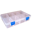 Caja organizadora multiusos nº 21 con separadores, 8 compartimentos, plástico, almacenaje de tornillos, tuercas, accesorios pesca, 4,6 x 20 x 14 cm