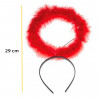 Tradineur - Corona de ángel rojo, diadema con aro, accesorios para disfraz de diablesa, carnaval, halloween, cosplay, fiesta, ad