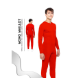 Tradineur - Mono maillot para jóvenes y adultos para carnaval, Halloween, fiestas, celebraciones, color rojo (Talla M)