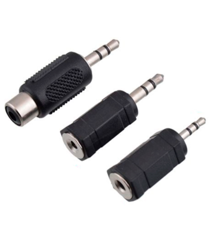 Pack de 3 adaptadores de audio, conexión jack macho a hembra de 3,5 mm y 2,5 mm, amplificadores, mesas de mezclas, home cinema, móviles, tablets