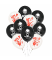 Tradineur - Pack de 40 Globos "Happy Halloween" - Ideal para Fiestas de temáticas terroríficas - Total de 40 Globos - Modelo Surtido 